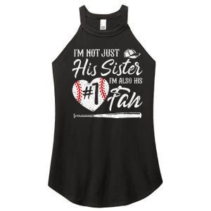 Im Not Just His Sister Im His Number One Fan Baseball Cute Women's Perfect Tri Rocker Tank