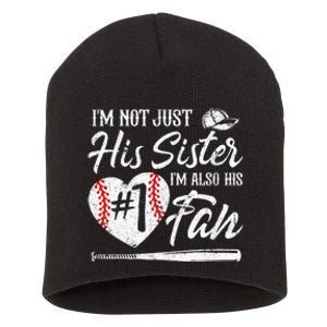 Im Not Just His Sister Im His Number One Fan Baseball Cute Short Acrylic Beanie