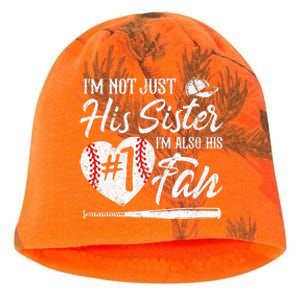 Im Not Just His Sister Im His Number One Fan Baseball Cute Kati - Camo Knit Beanie