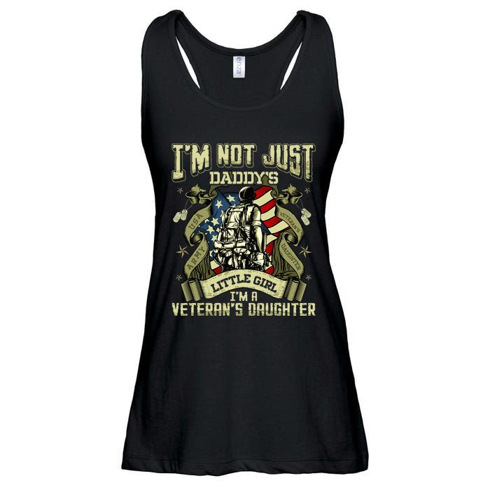 Im Not Just A Daddys Little Girl Im A Veterans Daughter Ladies Essential Flowy Tank