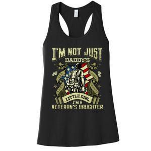 Im Not Just A Daddys Little Girl Im A Veterans Daughter Women's Racerback Tank