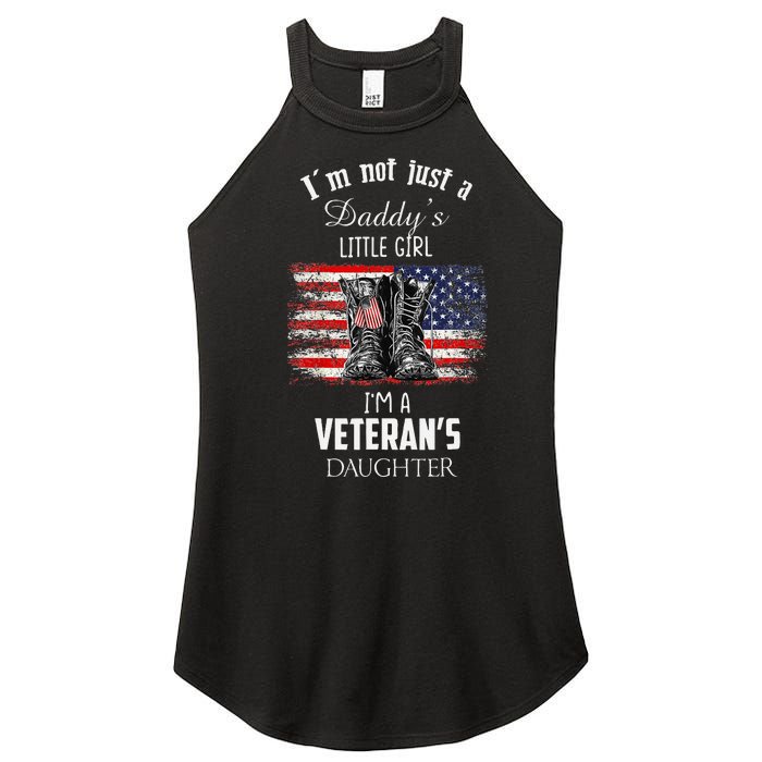 IM Not Just DaddyS Little Girl IM A VeteranS Daughter Women's Perfect Tri Rocker Tank