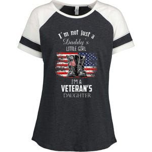 IM Not Just DaddyS Little Girl IM A VeteranS Daughter Enza Ladies Jersey Colorblock Tee