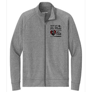 I'm Not Just His Nana I'm His Number One Fan Baseball Cute Stretch Full-Zip Cadet Jacket