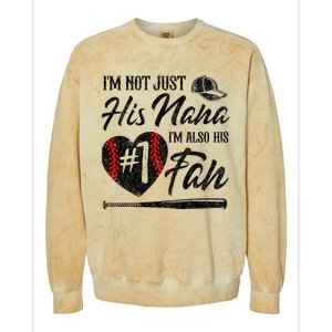 I'm Not Just His Nana I'm His Number One Fan Baseball Cute Colorblast Crewneck Sweatshirt