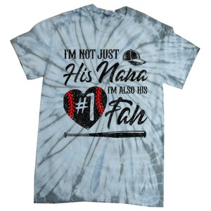 I'm Not Just His Nana I'm His Number One Fan Baseball Cute Tie-Dye T-Shirt