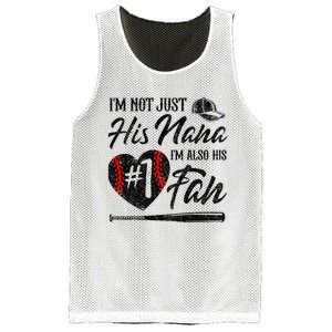 I'm Not Just His Nana I'm His Number One Fan Baseball Cute Mesh Reversible Basketball Jersey Tank