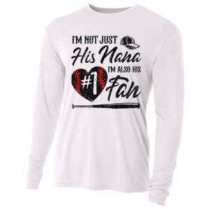 I'm Not Just His Nana I'm His Number One Fan Baseball Cute Cooling Performance Long Sleeve Crew