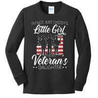 Im Not Just Daddys Little Girl Im A Veterans Daughter Kids Long Sleeve Shirt