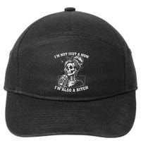 IM Not Just A Mom IM Also A Bitch Skull 7-Panel Snapback Hat