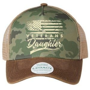 IM Not Just A DaddyS Little Girl IM A VeteranS Daughter Legacy Tie Dye Trucker Hat