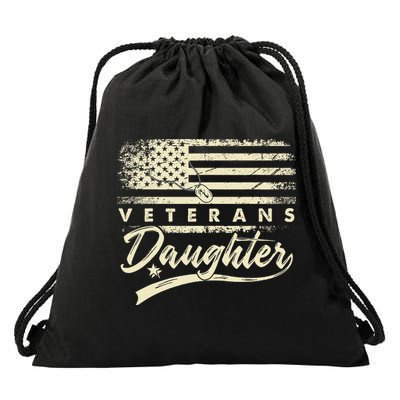 IM Not Just A DaddyS Little Girl IM A VeteranS Daughter Drawstring Bag