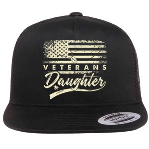 IM Not Just A DaddyS Little Girl IM A VeteranS Daughter Flat Bill Trucker Hat