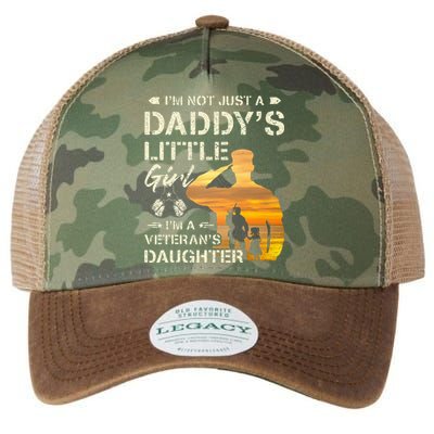 IM Not Just A DaddyS Little Girl IM A VeteranS Daughter Legacy Tie Dye Trucker Hat