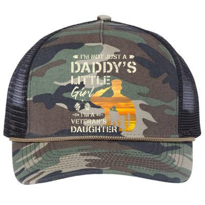 IM Not Just A DaddyS Little Girl IM A VeteranS Daughter Retro Rope Trucker Hat Cap