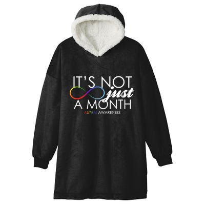 Its Not Just A Month Autism Awareness Hooded Wearable Blanket
