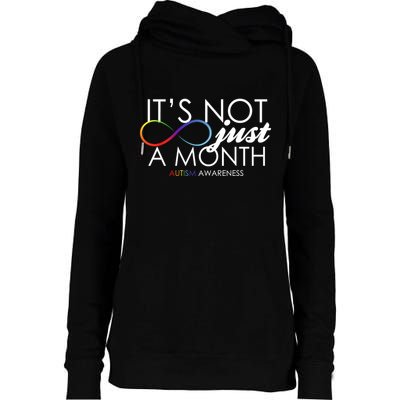 Its Not Just A Month Autism Awareness Womens Funnel Neck Pullover Hood