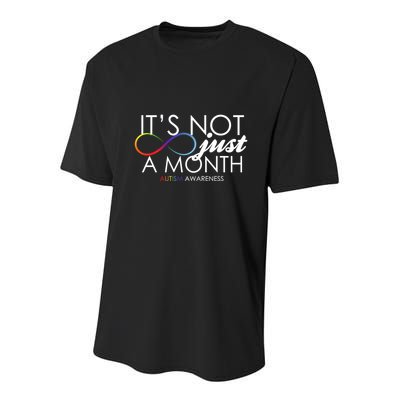 Its Not Just A Month Autism Awareness Youth Performance Sprint T-Shirt