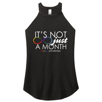 Its Not Just A Month Autism Awareness Women's Perfect Tri Rocker Tank