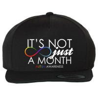 Its Not Just A Month Autism Awareness Wool Snapback Cap
