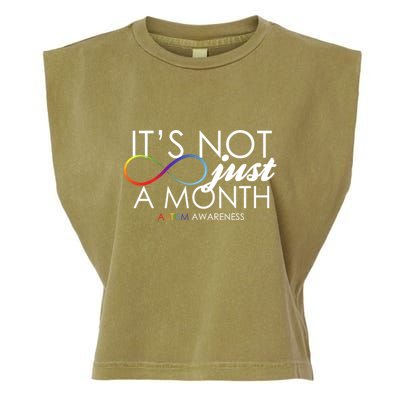 Its Not Just A Month Autism Awareness Garment-Dyed Women's Muscle Tee
