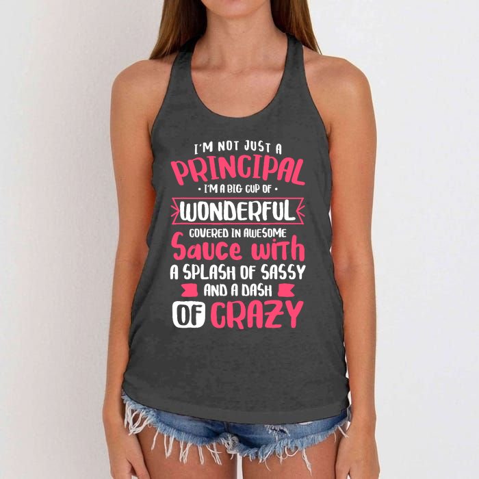 I'm Not Just A Principal - School Teacher Appreciation Women's Knotted Racerback Tank