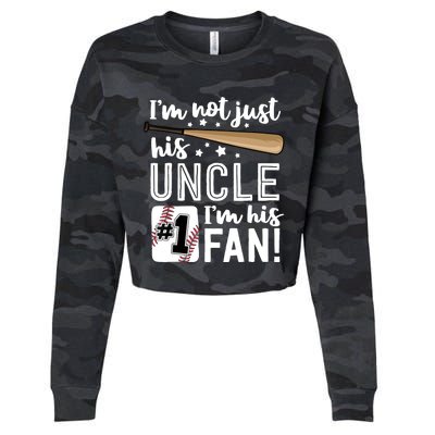 I'm Not Just His Uncle I'm His #1 Fan Baseball Nephew Cropped Pullover Crew