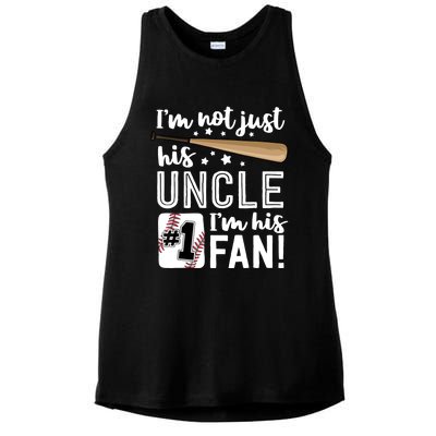 I'm Not Just His Uncle I'm His #1 Fan Baseball Nephew Ladies PosiCharge Tri-Blend Wicking Tank