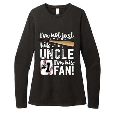 I'm Not Just His Uncle I'm His #1 Fan Baseball Nephew Womens CVC Long Sleeve Shirt