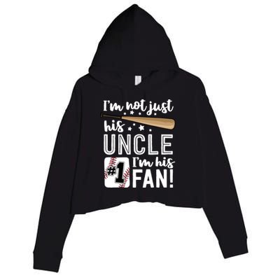 I'm Not Just His Uncle I'm His #1 Fan Baseball Nephew Crop Fleece Hoodie