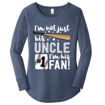 I'm Not Just His Uncle I'm His #1 Fan Baseball Nephew Women's Perfect Tri Tunic Long Sleeve Shirt