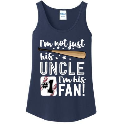 I'm Not Just His Uncle I'm His #1 Fan Baseball Nephew Ladies Essential Tank