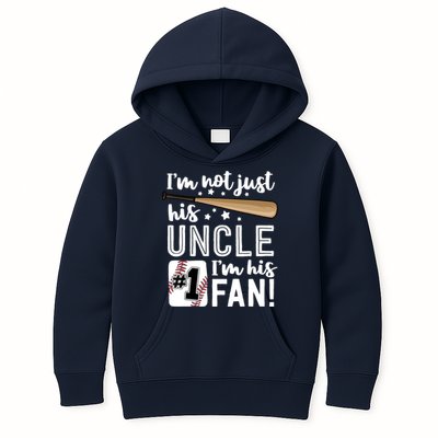 I'm Not Just His Uncle I'm His #1 Fan Baseball Nephew Kids Hoodie