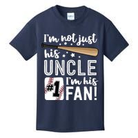 I'm Not Just His Uncle I'm His #1 Fan Baseball Nephew Kids T-Shirt