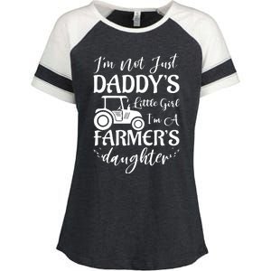 Im Not Just Daddys Little Girl Im A Farmers Daughter Enza Ladies Jersey Colorblock Tee