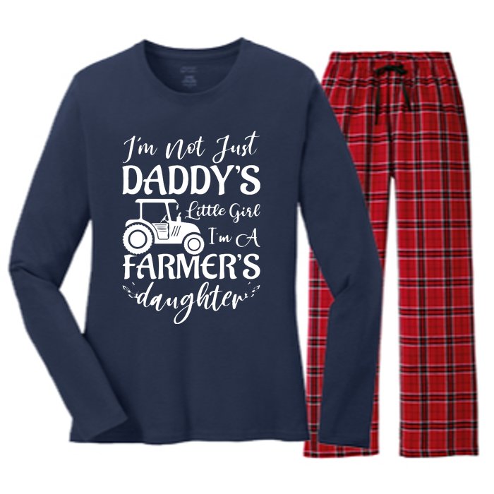 Im Not Just Daddys Little Girl Im A Farmers Daughter Women's Long Sleeve Flannel Pajama Set 