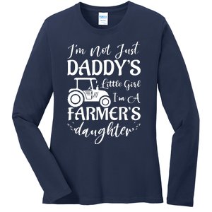 Im Not Just Daddys Little Girl Im A Farmers Daughter Ladies Long Sleeve Shirt