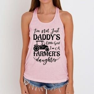 Im Not Just Daddys Little Girl Im A Farmers Daughter Women's Knotted Racerback Tank