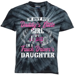 Im Not Just Daddys Little Girl Truck Driver Daughter Kids Tie-Dye T-Shirt