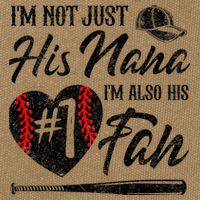 I'm Not Just His Nana I'm His Number One Fan Baseball Cute Cotton Canvas Backpack