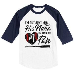 I'm Not Just His Nana I'm His Number One Fan Baseball Cute Baseball Sleeve Shirt