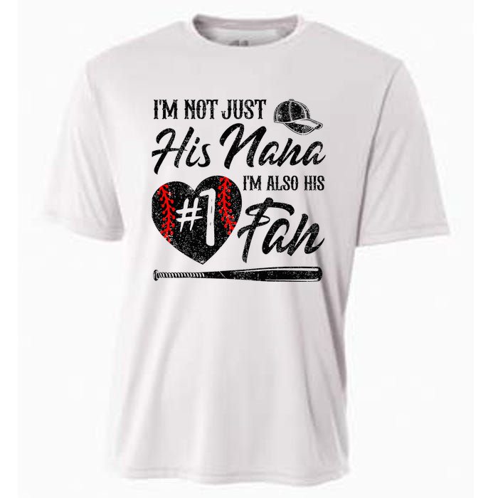 I'm Not Just His Nana I'm His Number One Fan Baseball Cute Cooling Performance Crew T-Shirt