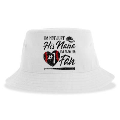 I'm Not Just His Nana I'm His Number One Fan Baseball Cute Sustainable Bucket Hat