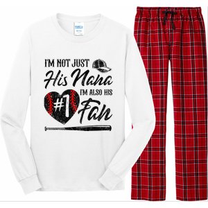 I'm Not Just His Nana I'm His Number One Fan Baseball Cute Long Sleeve Pajama Set