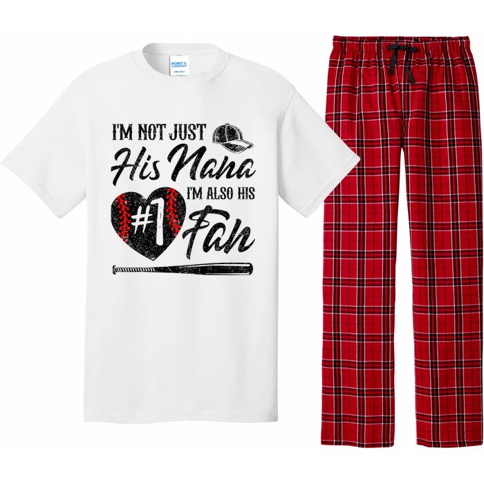 I'm Not Just His Nana I'm His Number One Fan Baseball Cute Pajama Set