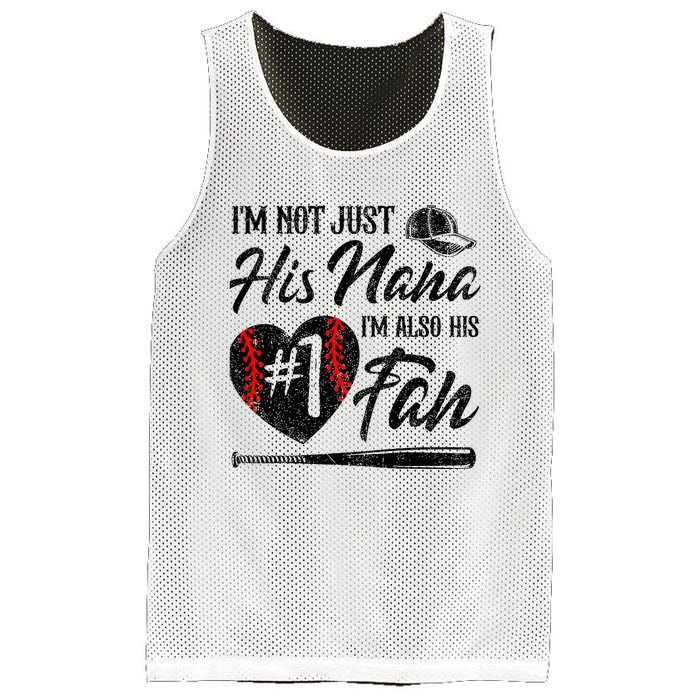 I'm Not Just His Nana I'm His Number One Fan Baseball Cute Mesh Reversible Basketball Jersey Tank