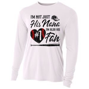 I'm Not Just His Nana I'm His Number One Fan Baseball Cute Cooling Performance Long Sleeve Crew