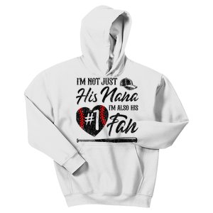 I'm Not Just His Nana I'm His Number One Fan Baseball Cute Kids Hoodie