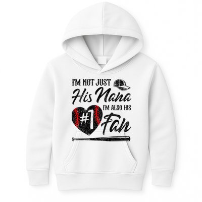 I'm Not Just His Nana I'm His Number One Fan Baseball Cute Kids Hoodie
