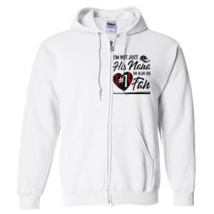 I'm Not Just His Nana I'm His Number One Fan Baseball Cute Full Zip Hoodie